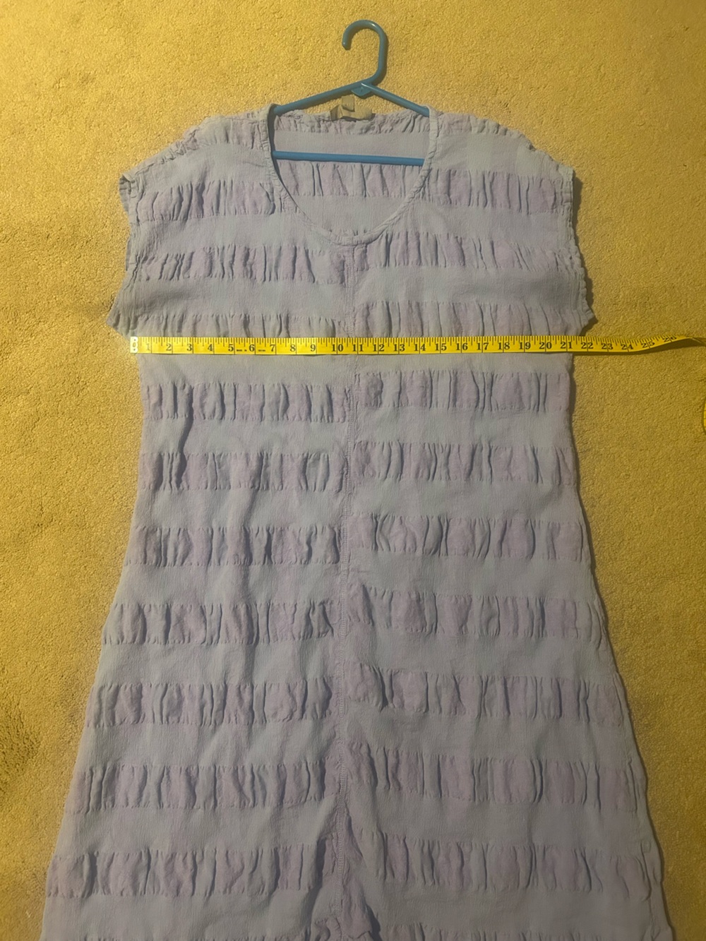 Flax Lavender Textured Short Sleeve Midi Dress - Picture 4 of 6